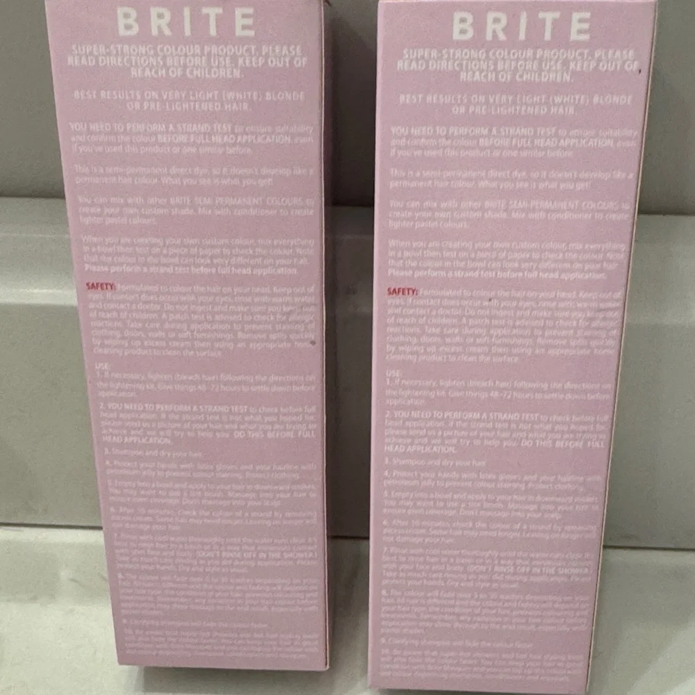 BRITE Pastel Purple Vegan Cruelty Free Semi Permanent Hair Colour Tube New!